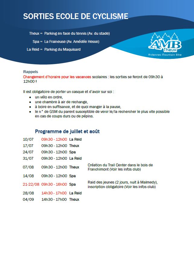 AMB Theux programme - AMB Theux - photo 4